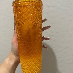 Starbucks ombré orange jeweled tumbler. 10/10 condition. No flaws, scratches.
